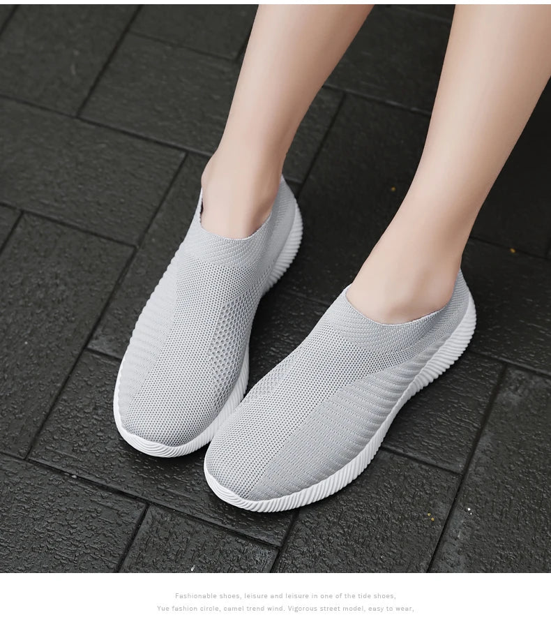 Zapatillas Slip-On de Mujer con Banda Elástica y Plantilla EVA