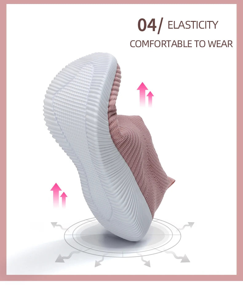 Zapatillas Slip-On de Mujer con Banda Elástica y Plantilla EVA