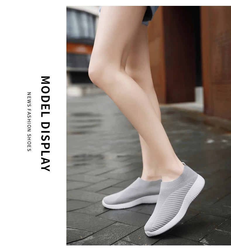 Zapatillas Slip-On de Mujer con Banda Elástica y Plantilla EVA