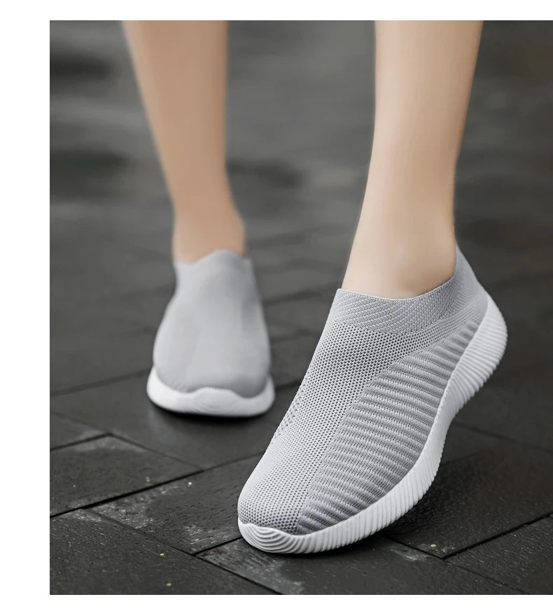 Zapatillas Slip-On de Mujer con Banda Elástica y Plantilla EVA