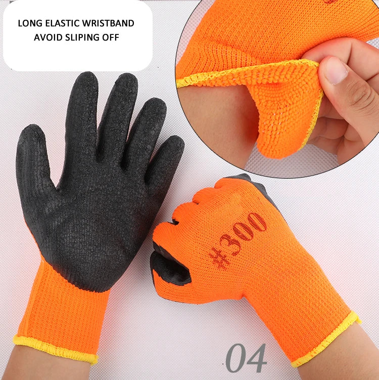 Guantes de jardinería y trabajo para clima frío con agarre de látex