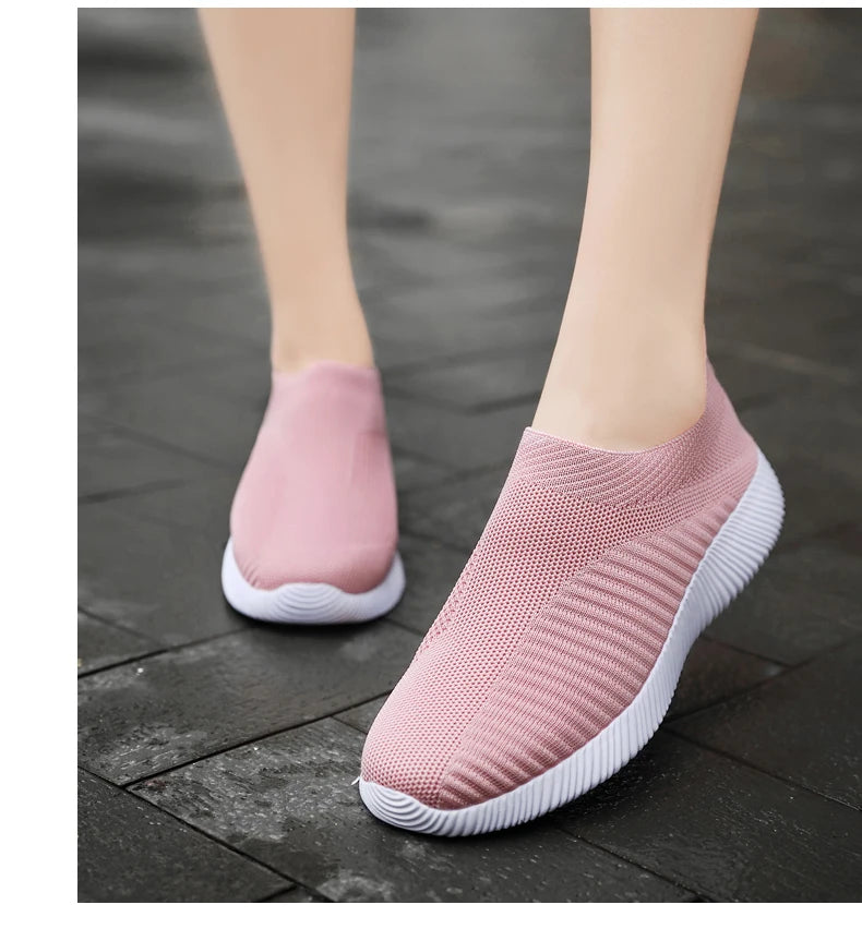 Zapatillas Slip-On de Mujer con Banda Elástica y Plantilla EVA