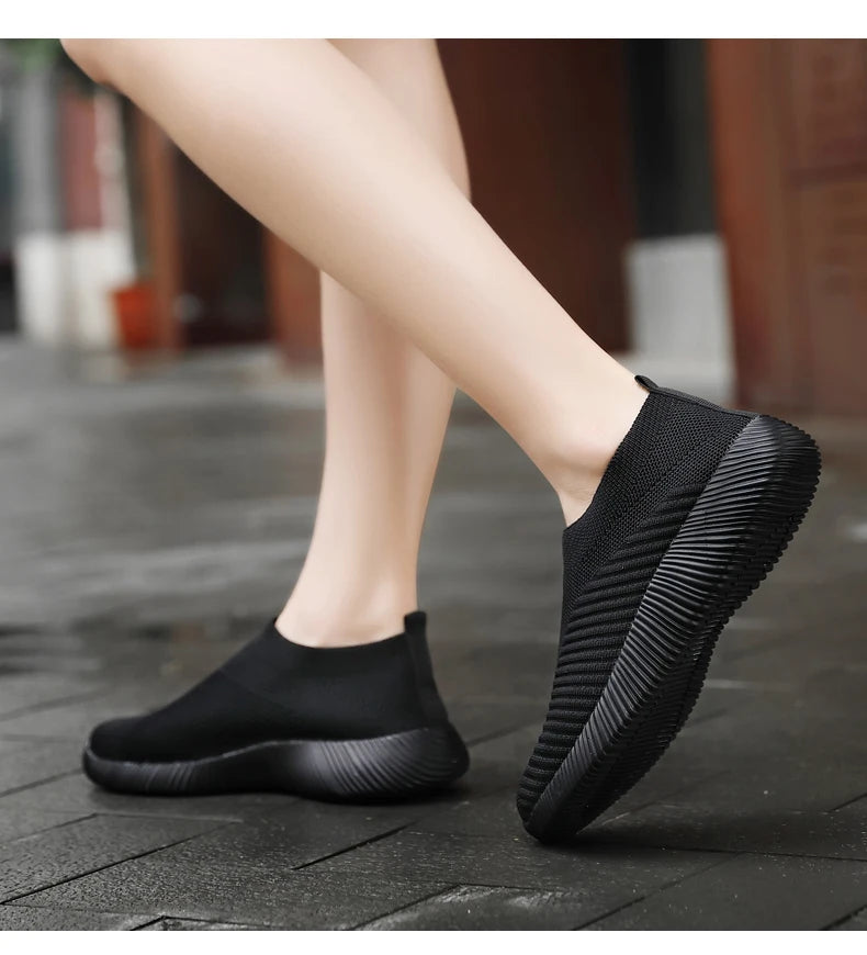 Zapatillas Slip-On de Mujer con Banda Elástica y Plantilla EVA