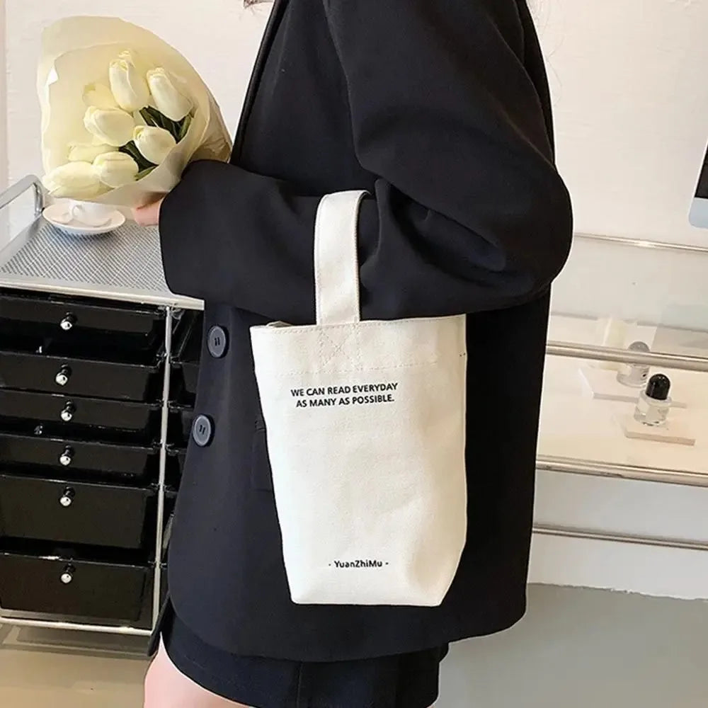 Bandolera de Lona Gran Capacidad con Diseño de Letras