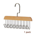 Percha de Madera Multifuncional con 8 Ganchos para Corpiños y Accesorios