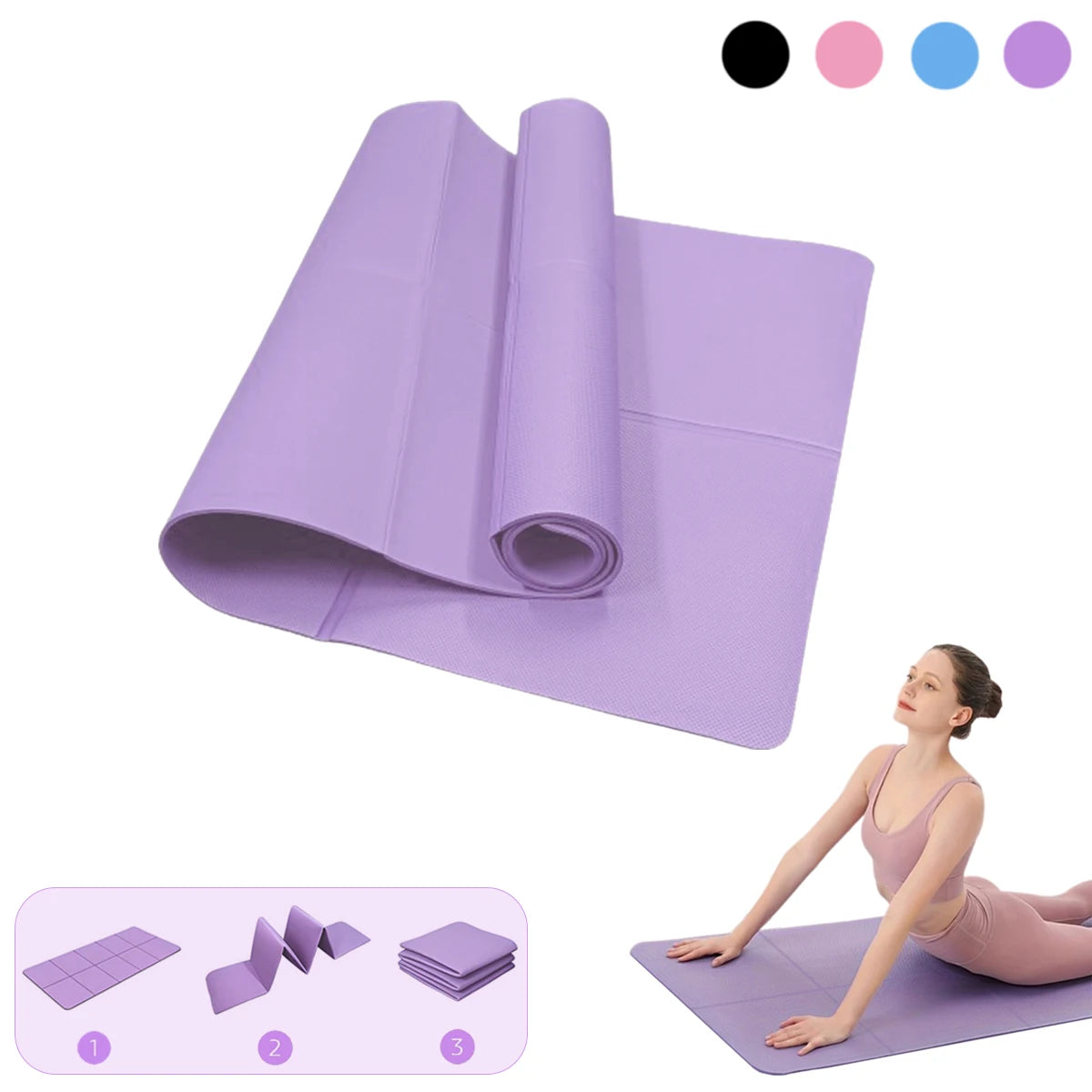 Mat de Yoga Plegable de EVA Ecológico para Pilates y Fitness