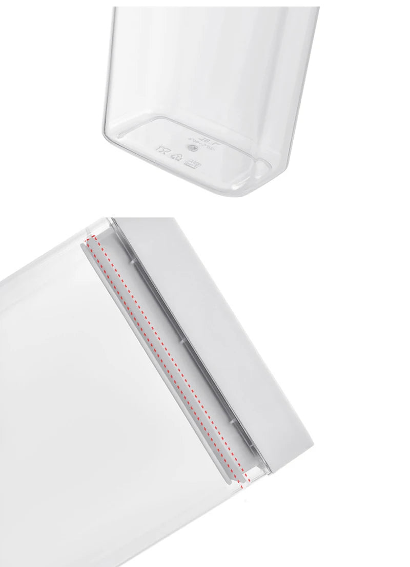 Frasco Hermético de Plástico Transparente para Pasta y Granos