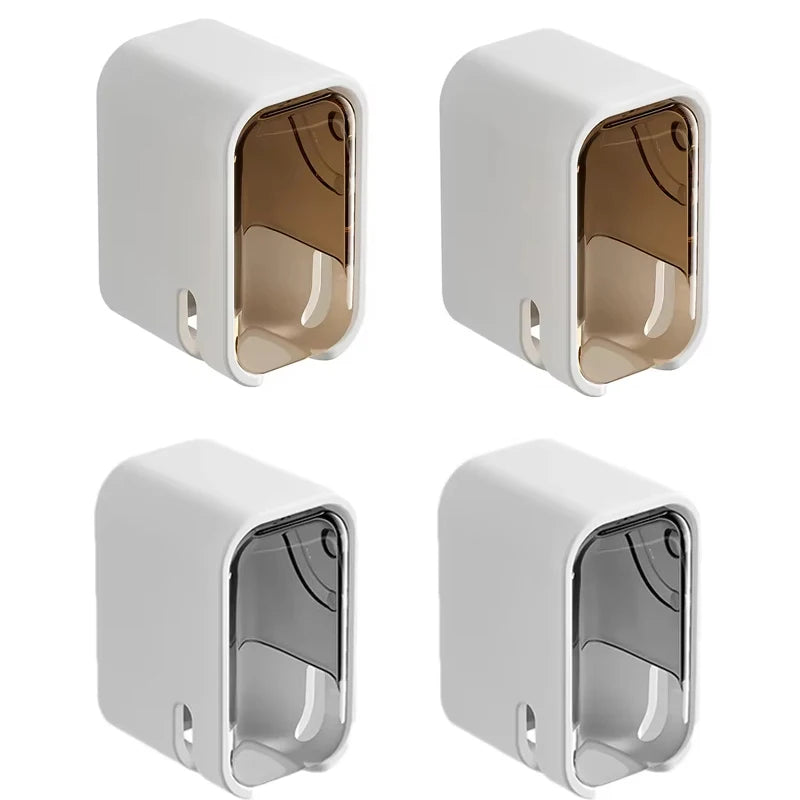 Portacepillos de Pared con Tapa Abatible Antipolvo