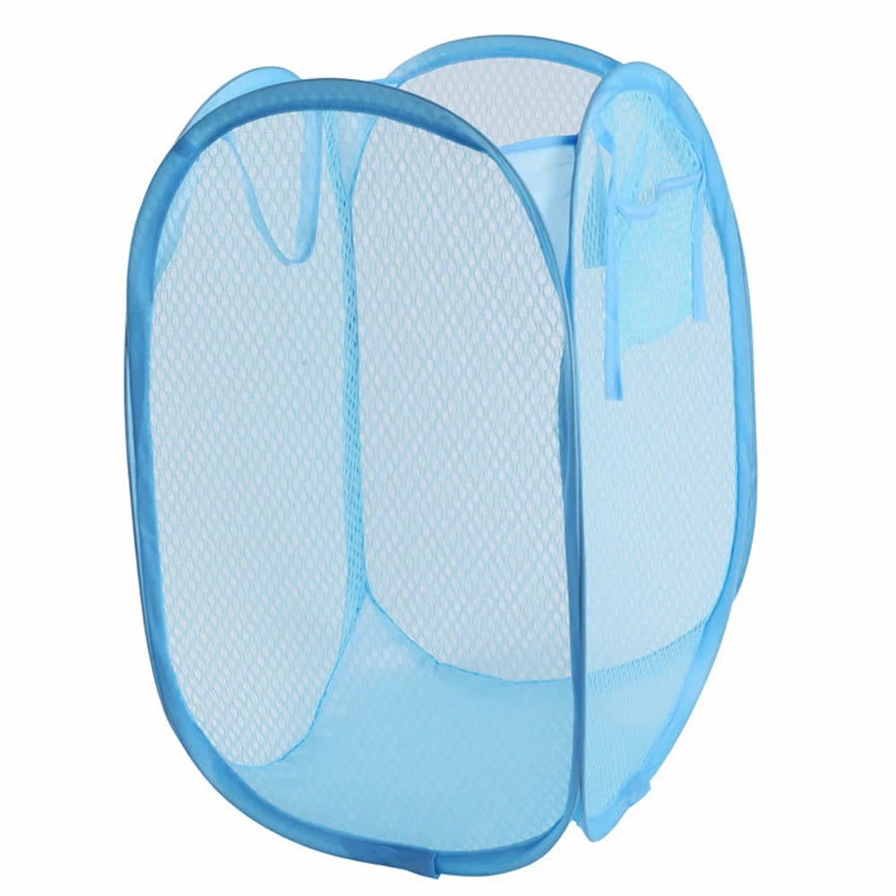 Canasto Plegable para Ropa Sucia con Funda de Malla