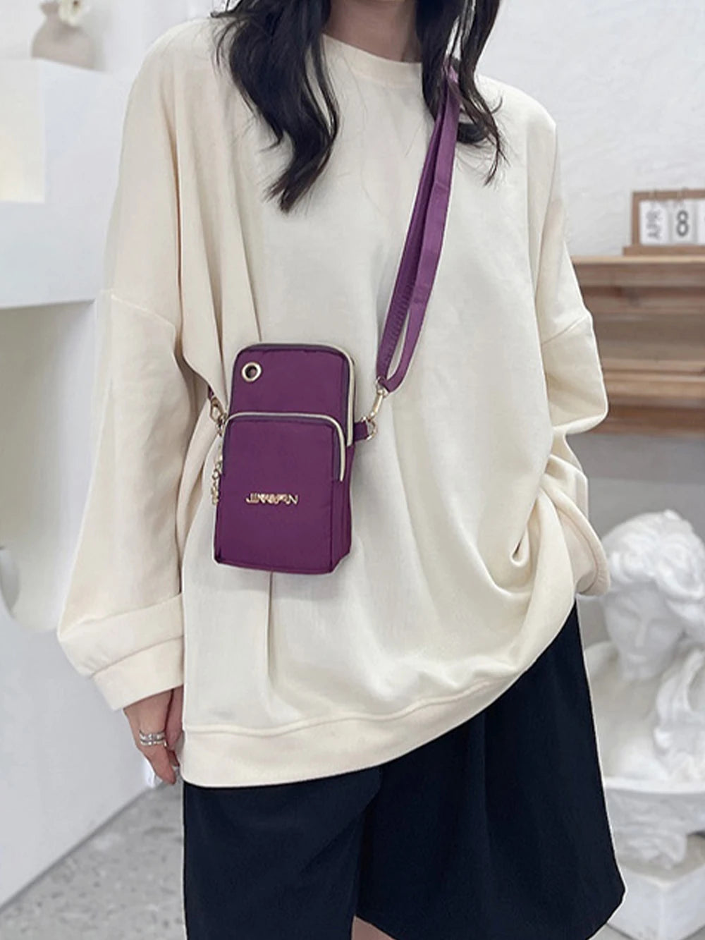 Bandolera Mini Crossbody para Celular con Bolsillo Monedero