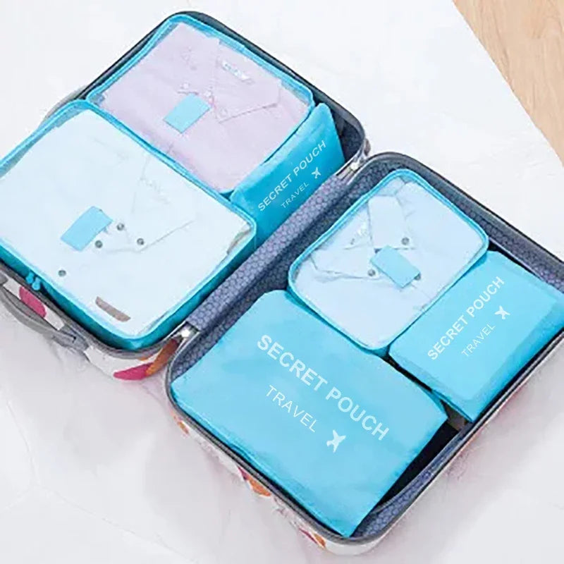 Set de 6 Organizadores de Valija para Ropa y Calzado