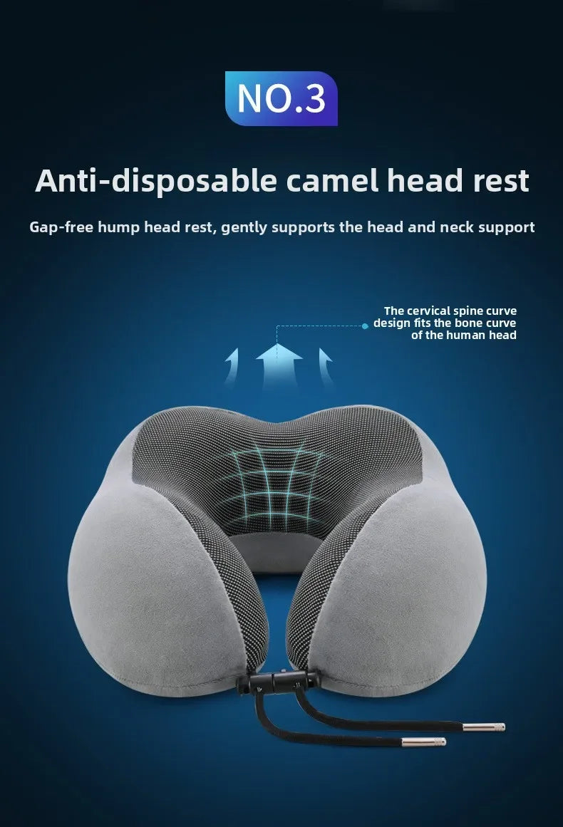 Almohada de Viaje en U de Espuma con Memoria para Cuello