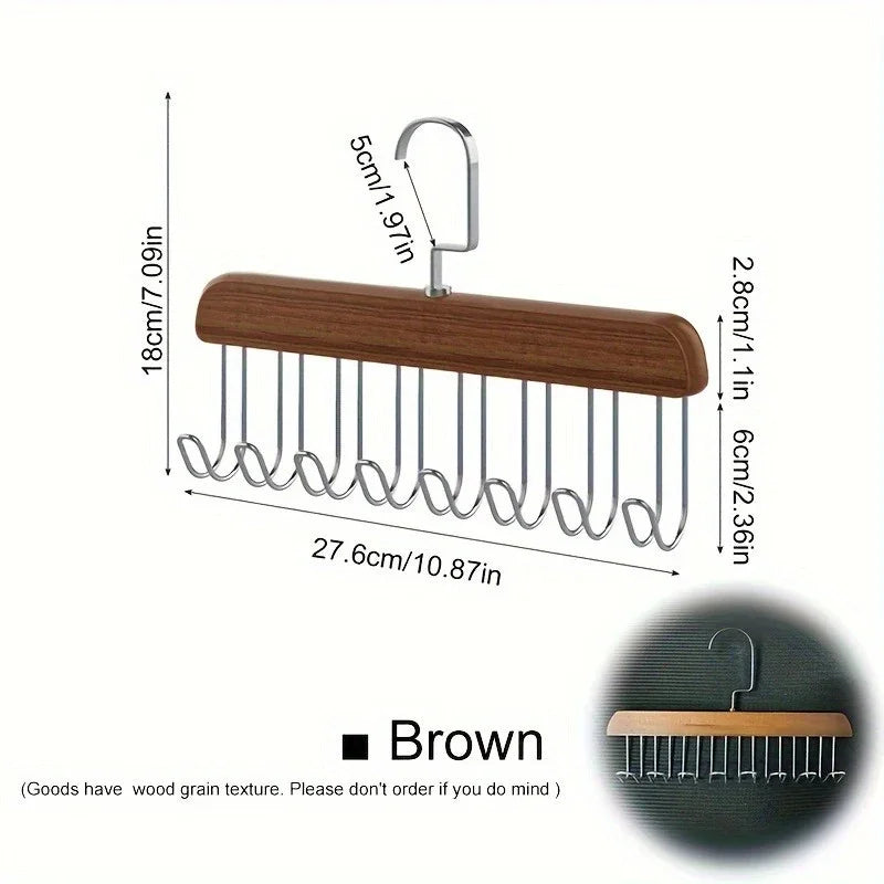 Percha múltiple de madera para lencería y prendas livianas