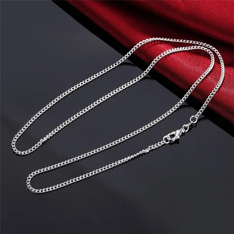 Cadena de plata 925 de 2 mm en largos de 40 a 75 cm