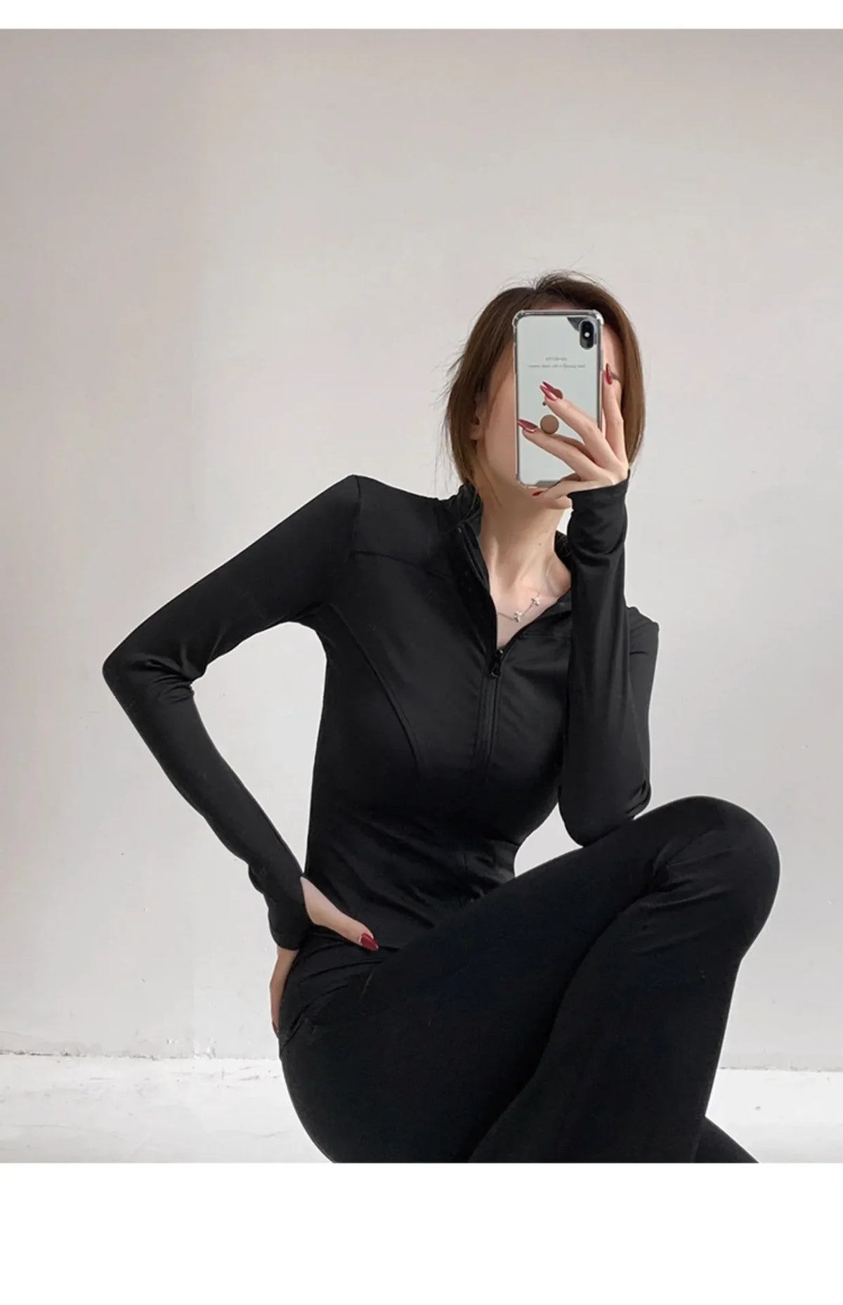 Campera Deportiva Mujer Slim Fit con Cierre y Secado Rápido