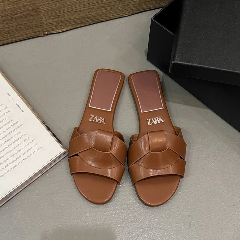 Sandalias Slide de Mujer Color Liso Verano