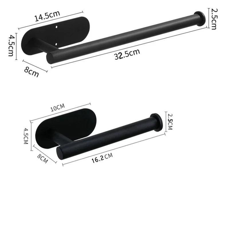 Portarrollos de Pared Autoadhesivo de Acero Inoxidable para Cocina y Baño
