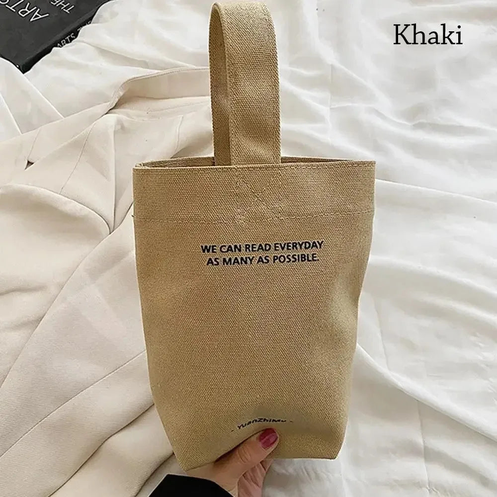 Bandolera de Lona Gran Capacidad con Diseño de Letras