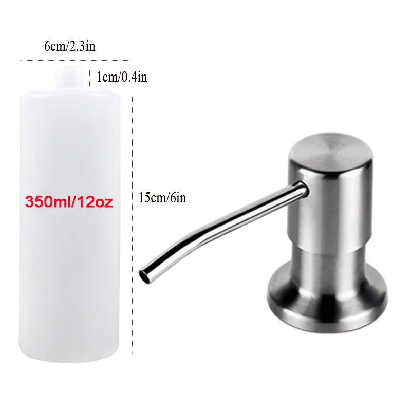 Dispenser de Jabón Líquido para Pileta de Cocina con Kit de Extensión