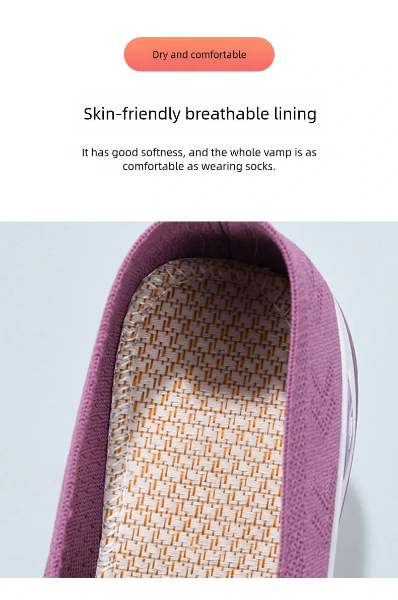 Zapatillas de mujer tejidas, livianas y transpirables
