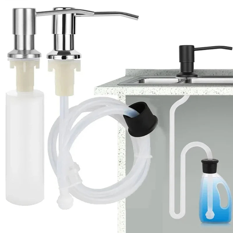Dispenser de Jabón Líquido para Pileta de Cocina con Kit de Extensión