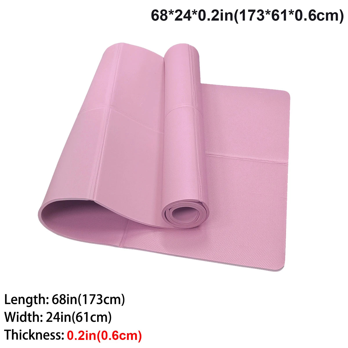 Mat de Yoga Plegable EVA Ecológico Rosa para Pilates y Fitness
