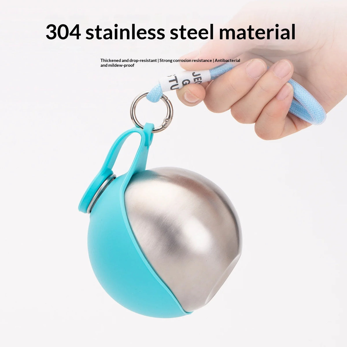 Bebedero Portátil de Acero Inoxidable con Bowl Plegable de Silicona para Perros y Gatos