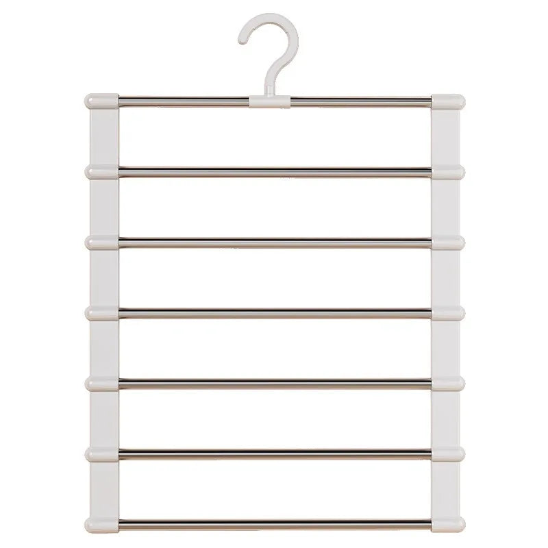 Percha Plegable Multicapa para Pantalones con Clips Antideslizantes