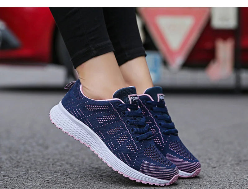 Zapatillas Deportivas de Mujer en Malla Transpirable y Liviana