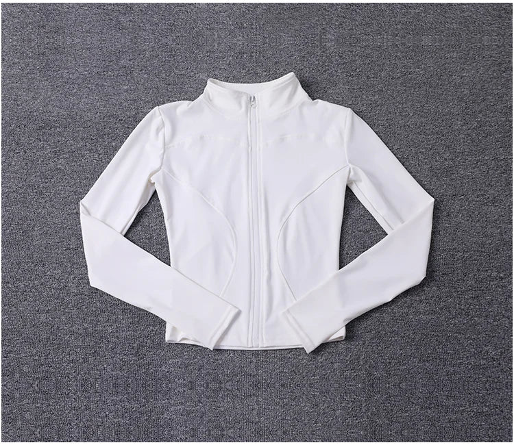 Campera deportiva de mujer para entrenamiento, manga larga con cierre