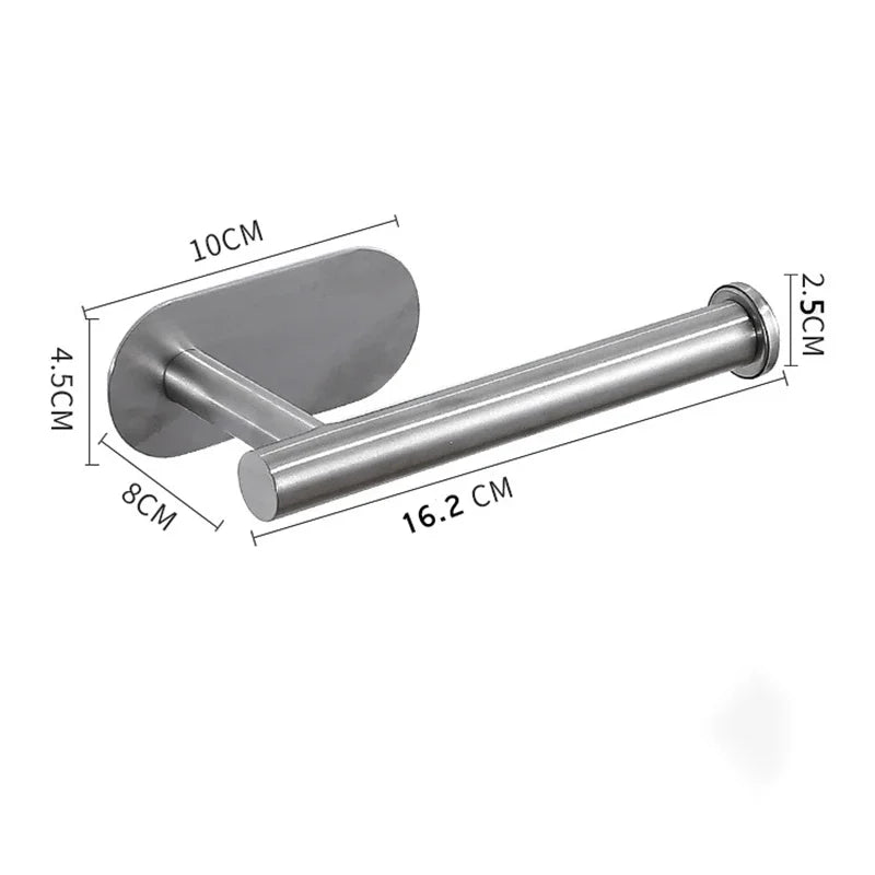 Portarrollos de Pared Autoadhesivo de Acero Inoxidable para Cocina y Baño