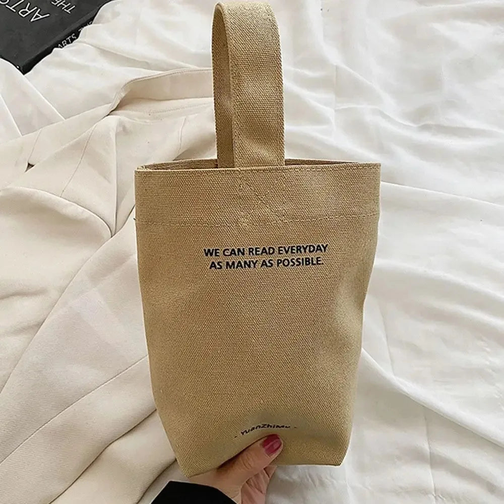 Bandolera de Lona Gran Capacidad con Diseño de Letras