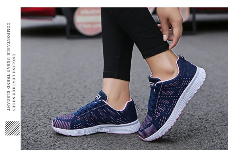 Zapatillas Deportivas de Mujer en Malla Transpirable y Liviana