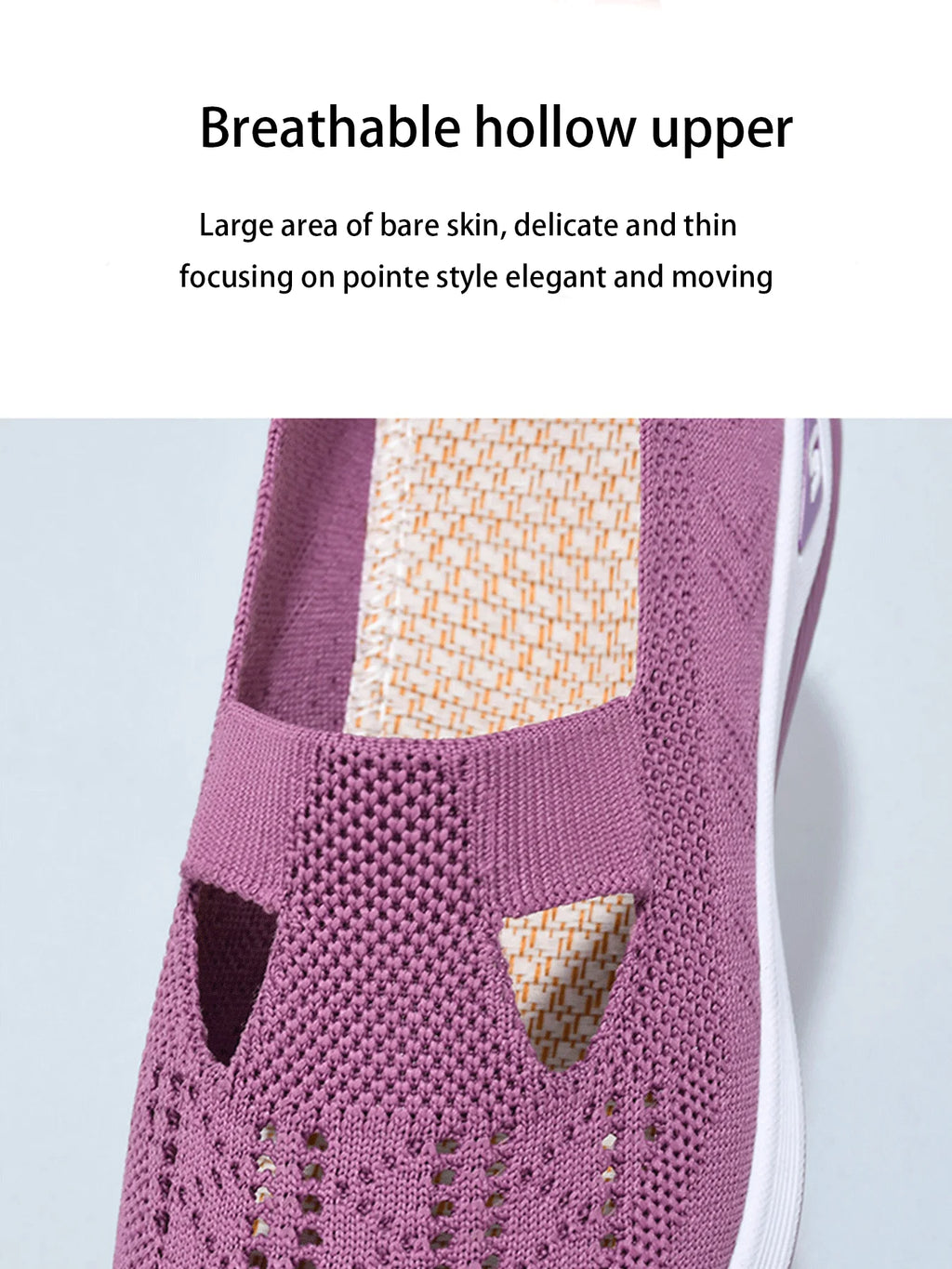 Zapatillas de mujer tejidas, livianas y transpirables