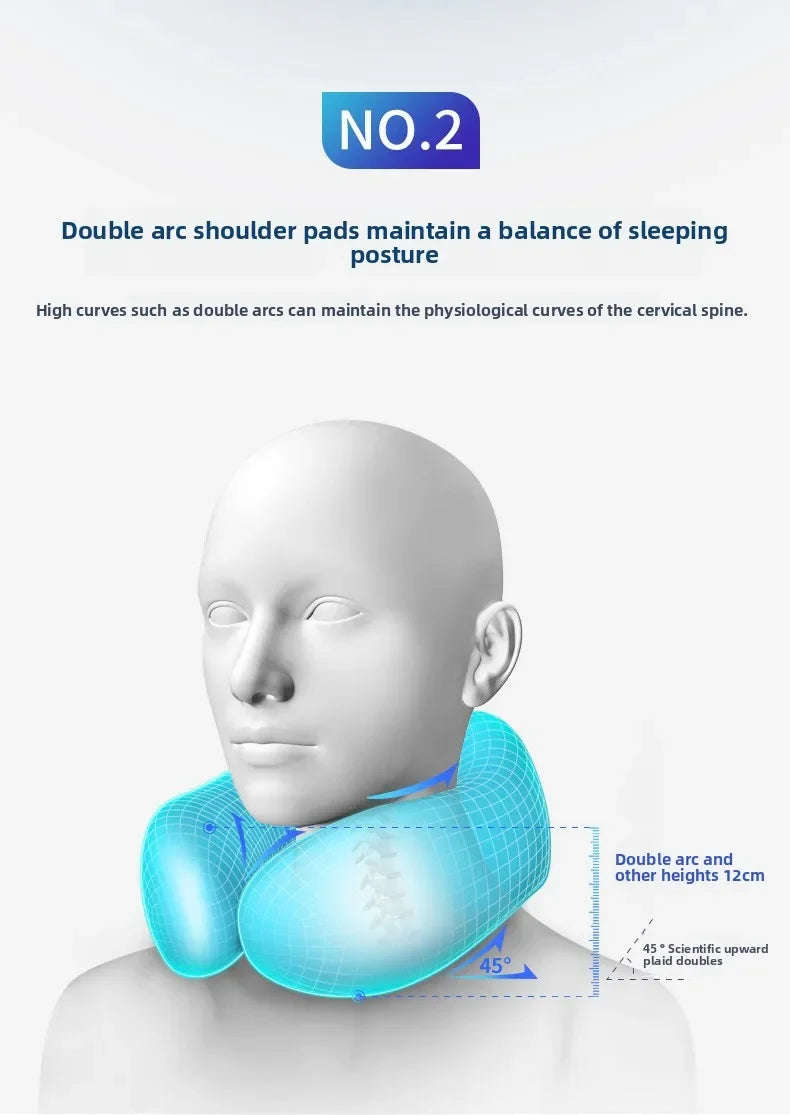 Almohada de Viaje en U de Espuma con Memoria para Cuello