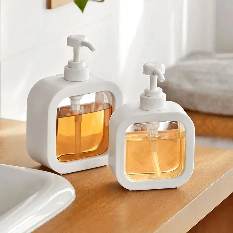 Dispensador de jabón líquido recargable con pico bombeador, 300/500 ml