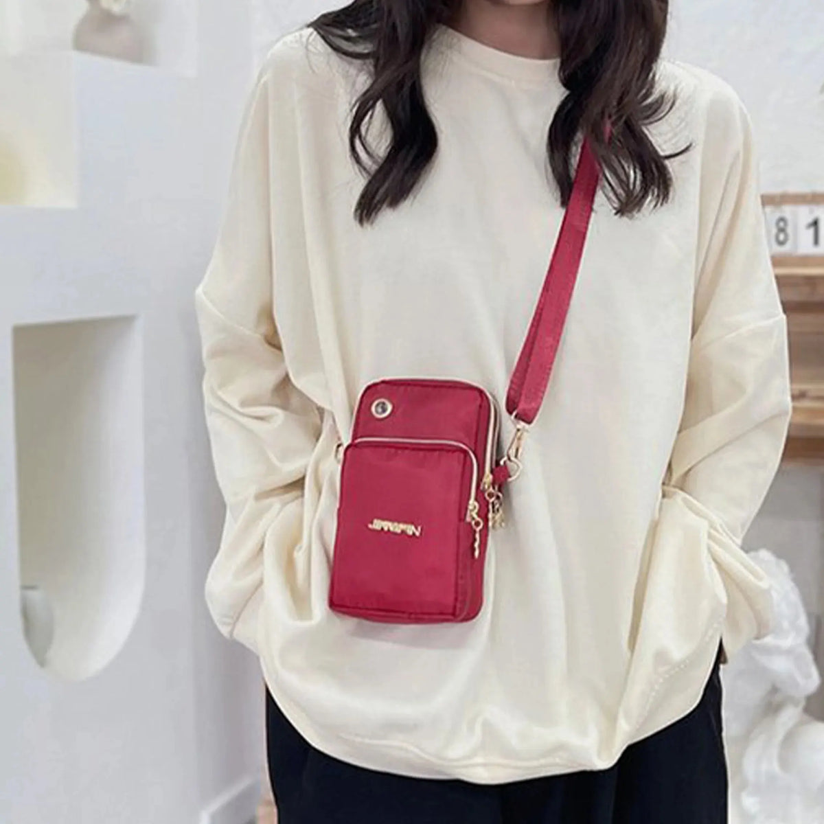 Bandolera Mini Crossbody para Celular con Bolsillo Monedero