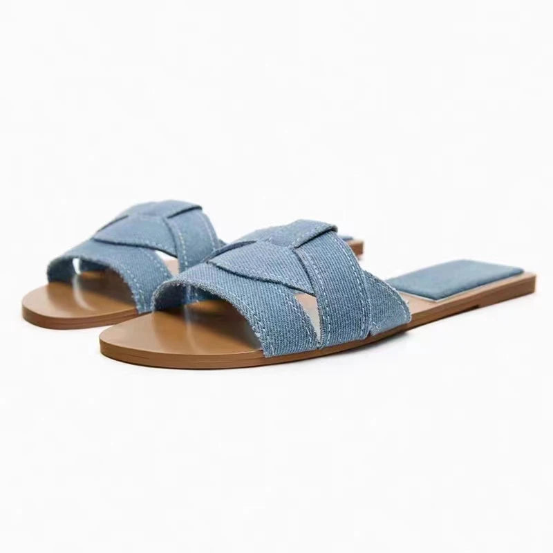 Sandalias Slide de Mujer Color Liso Verano