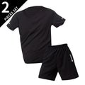 Conjunto deportivo de remera y short para hombre, secado rápido - talles grandes