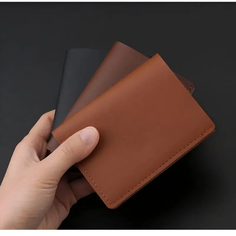Billetera compacta de mujer en PU con botón