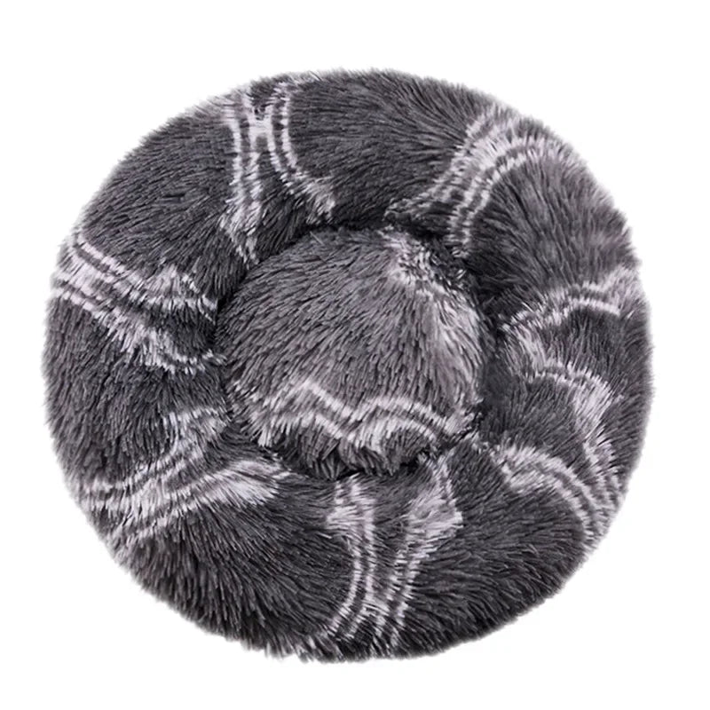 Cama Redonda de Peluche Suave para Perros y Gatos, 6 Tamaños
