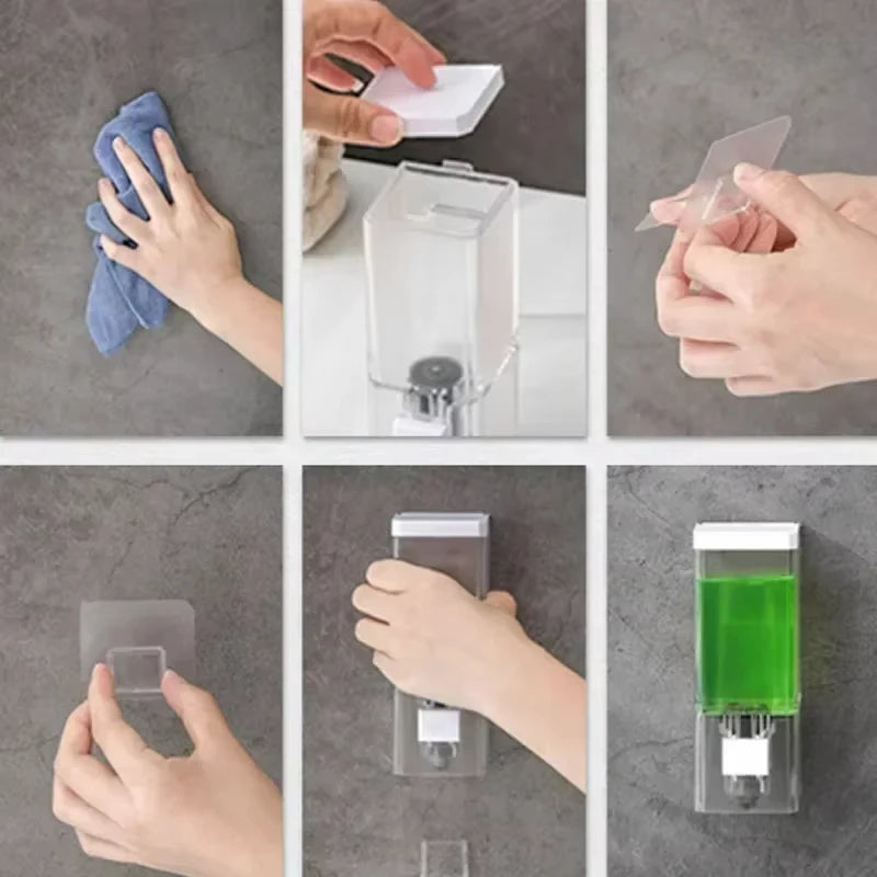 Dispenser de Jabón Líquido para Pared con Diseño Transparente