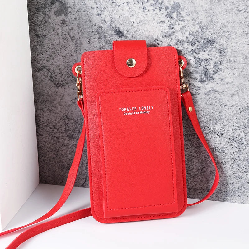 Bandolera cruzada para mujer con tarjetero para celular