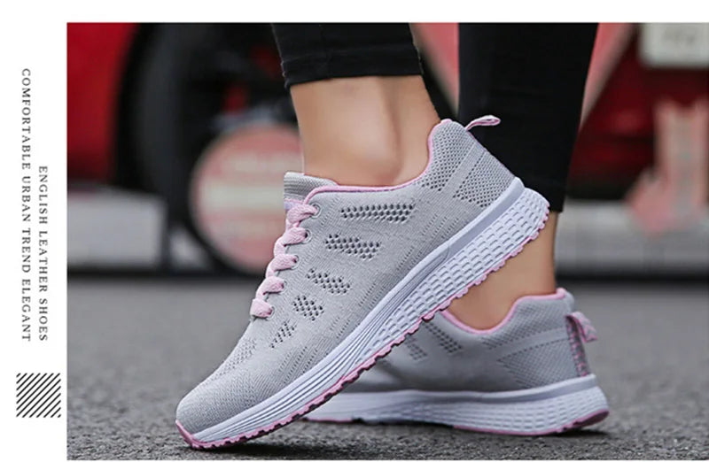 Zapatillas Deportivas de Mujer en Malla Transpirable y Liviana