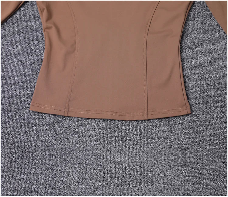 Campera deportiva de mujer para entrenamiento, manga larga con cierre