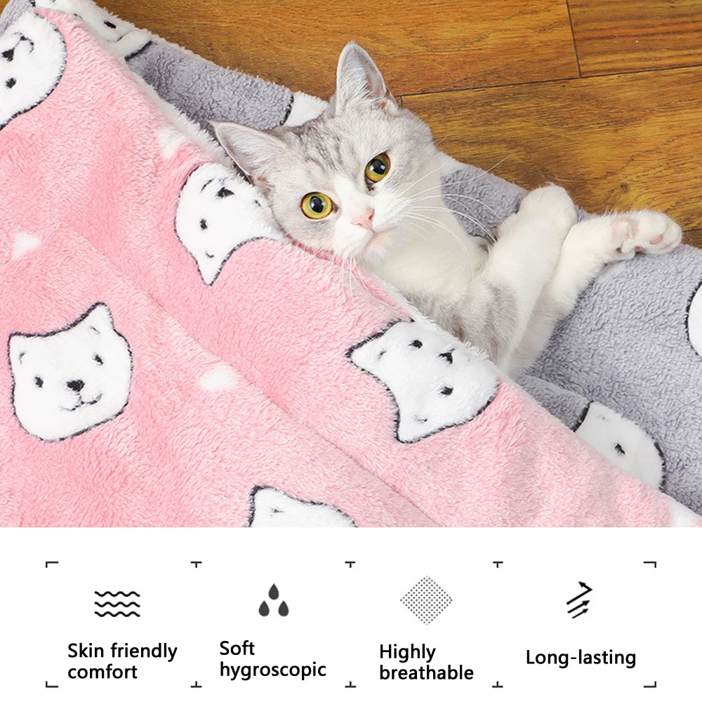 Colchoneta Acolchada Cálida y Suave para Gatos y Perros Pequeños y Medianos