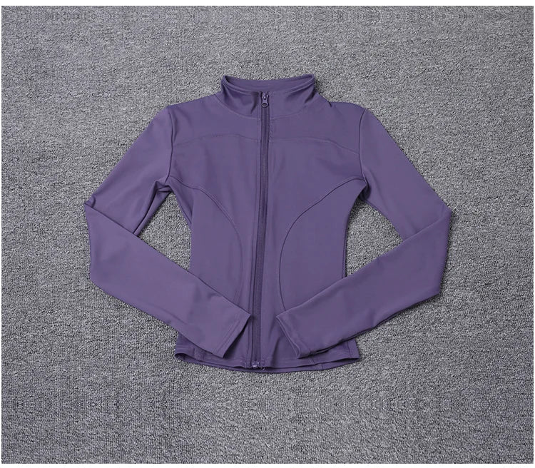 Campera deportiva de mujer para entrenamiento, manga larga con cierre