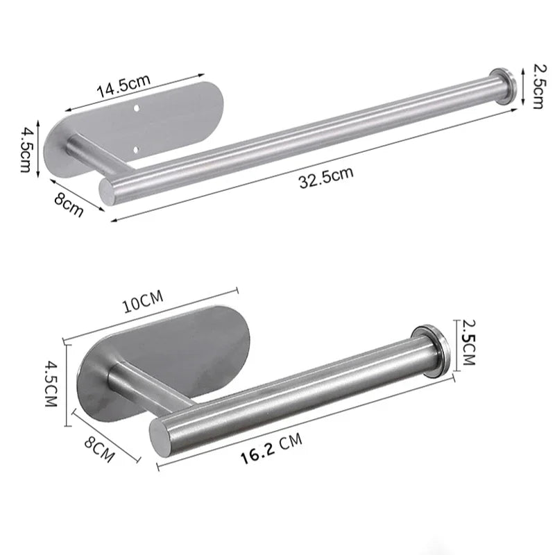 Portarrollos de Pared Autoadhesivo de Acero Inoxidable para Cocina y Baño