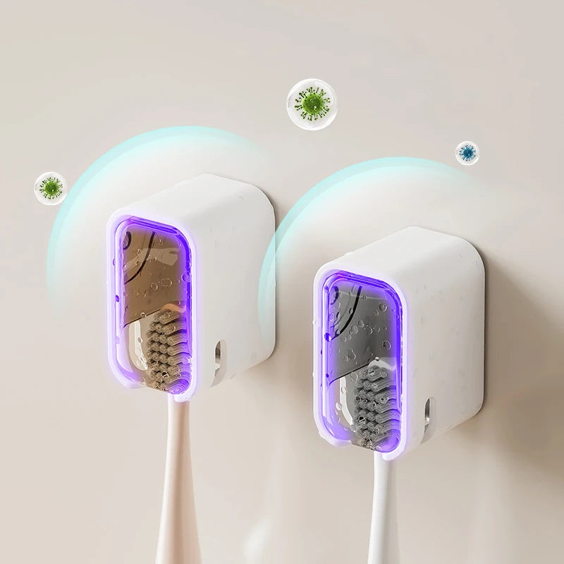 Portacepillos de Pared con Tapa Abatible Antipolvo