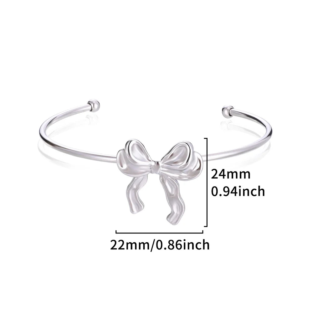 Pulsera Brazalete Abierta de Acero Inoxidable Dorado con Diseño Clásico